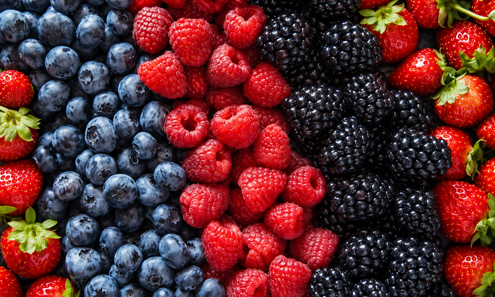 Fresh colorful berries — frozen fruit inventory